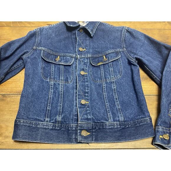 Vintage Lee Riders Trucker Jacket Boys 18 Made In USA Denim - Picture 2 of 10